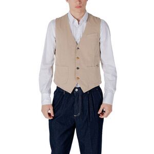 Gianni Lupo Beige Cotton Men's Waistcoat